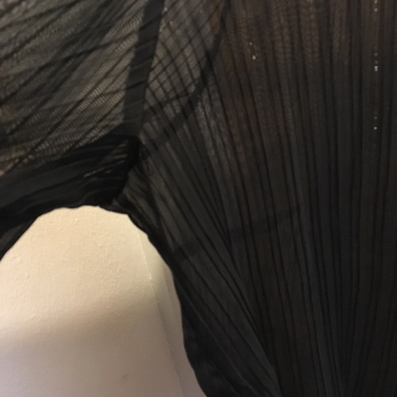 Fashion bug sheer black button front blouse 1x - Picture 5 of 5